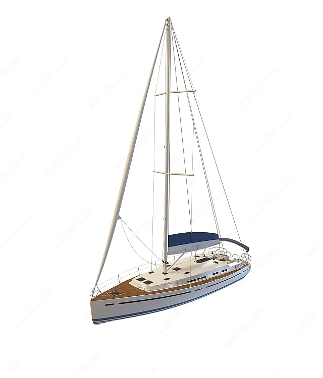 私人帆船3D模型
