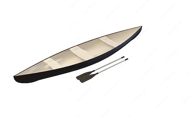 简约皮划艇3D模型