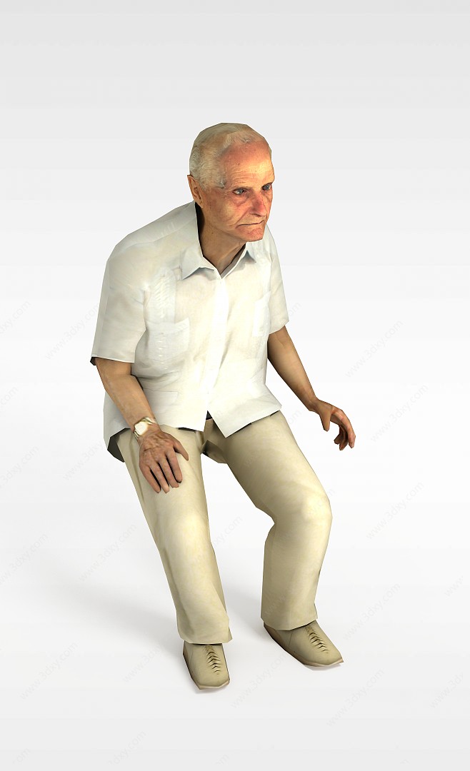 老年男人3D模型