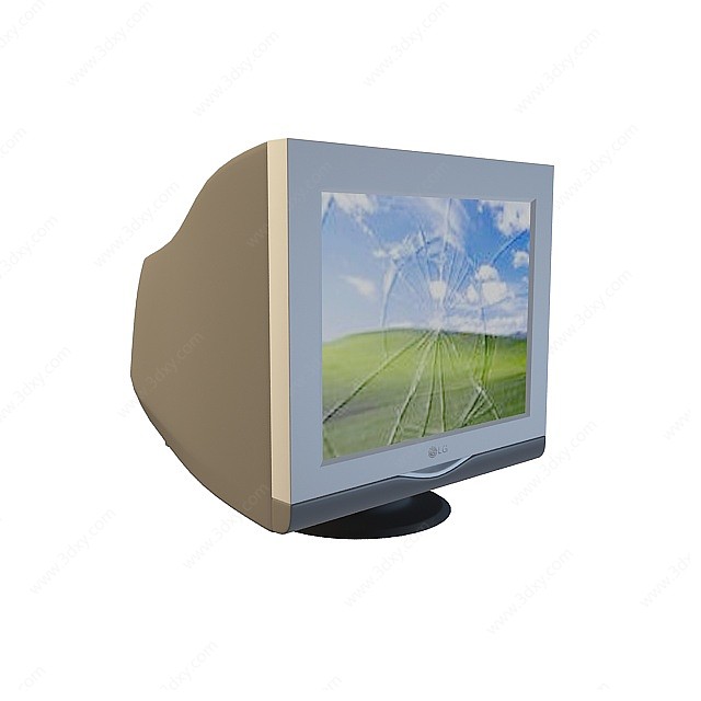 大头台式电脑显示器3D模型