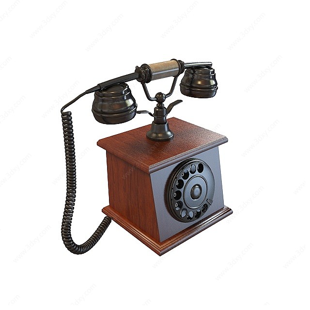 电话留声机3D模型