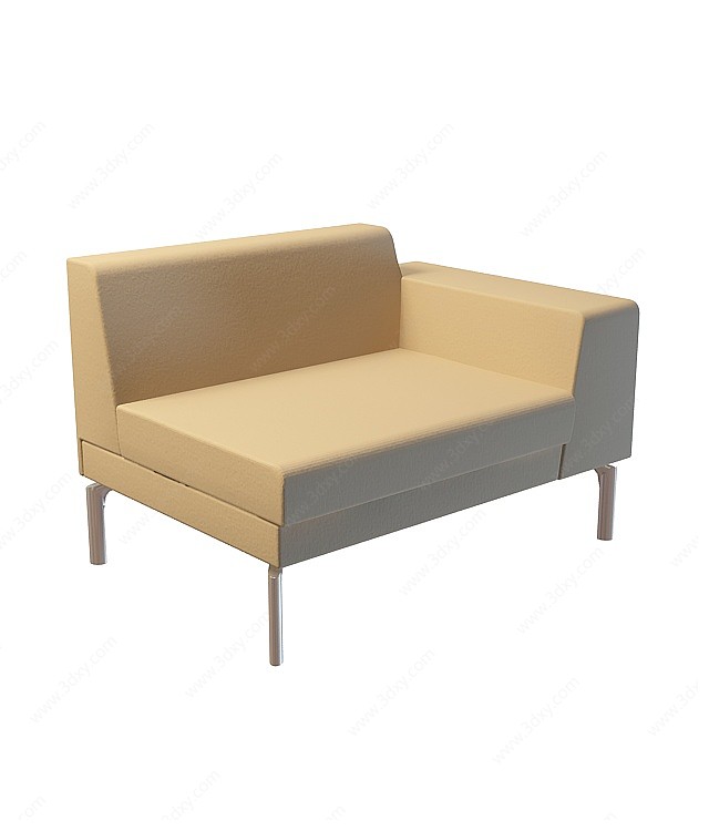 简易单人沙发3D模型