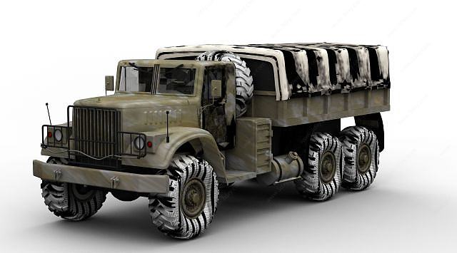 军用货车3D模型