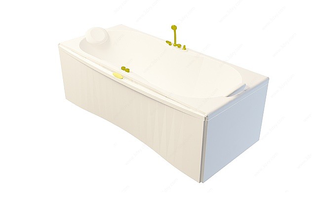 躺式按摩浴缸3D模型