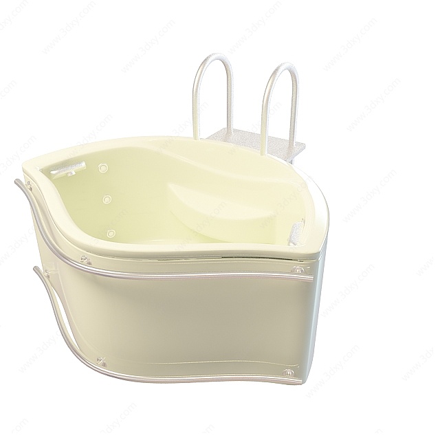 多功能扇形浴缸3D模型