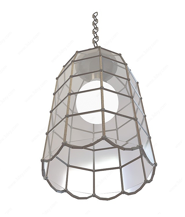 鸟笼灯罩吊灯3D模型
