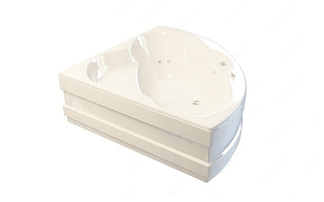 墙角浴缸3D模型