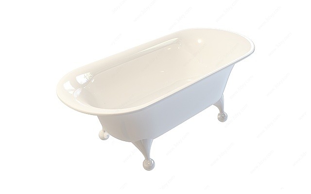 四脚单人浴缸3D模型