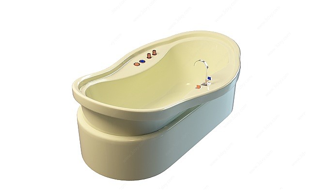 带底座浴缸3D模型