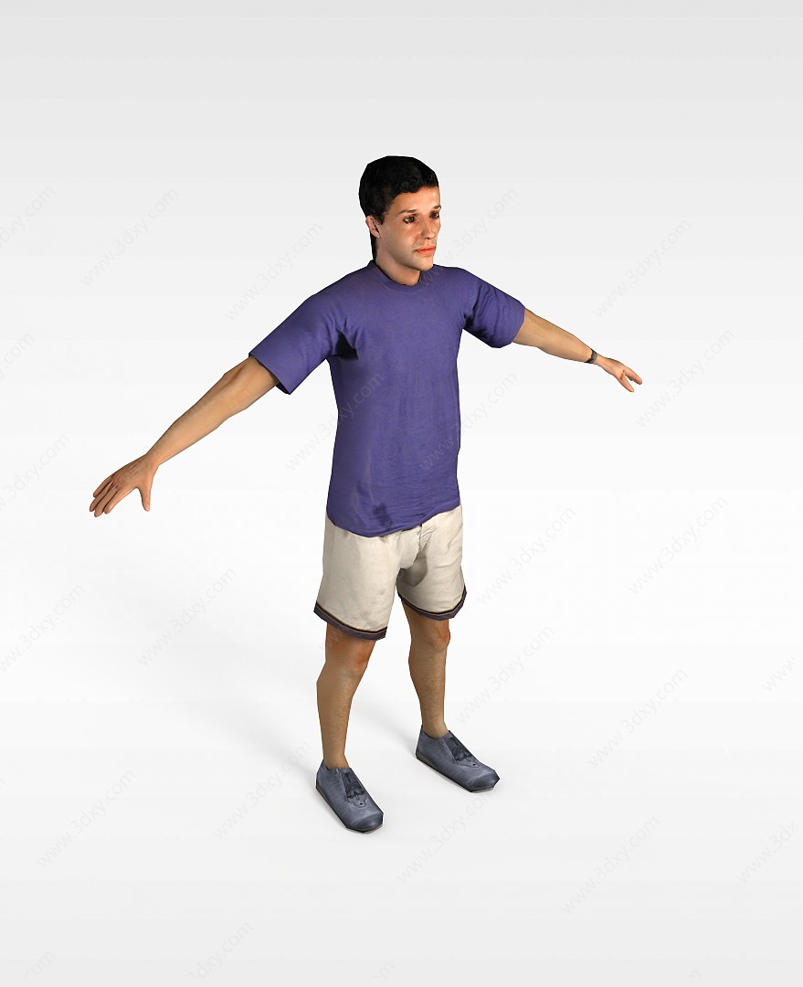 紫衣运动员3D模型