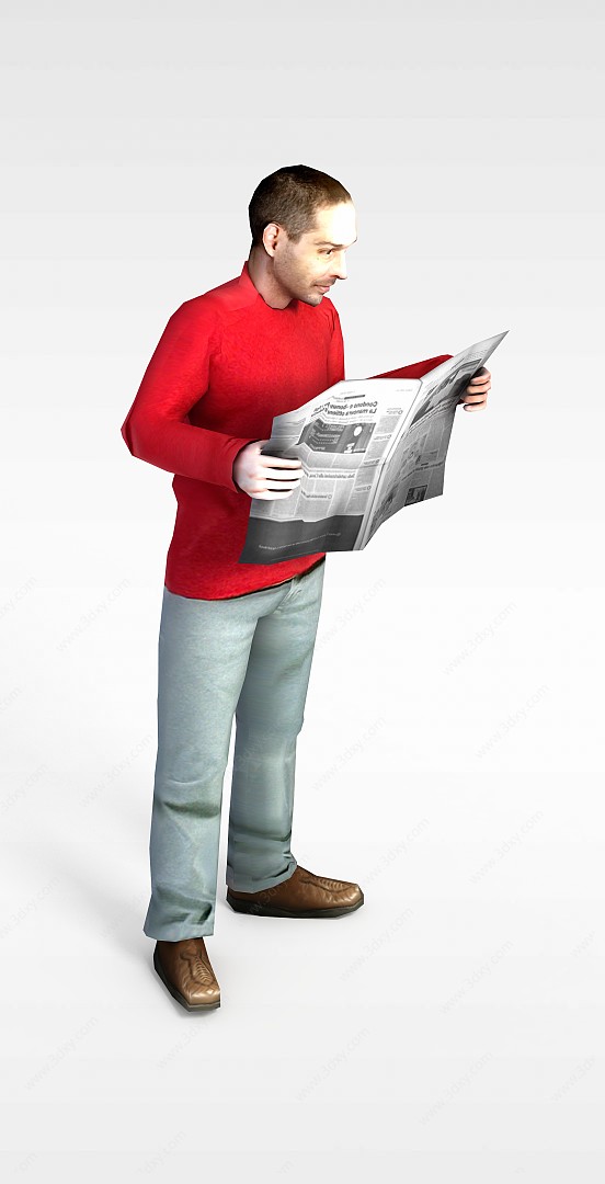 红衣男人3D模型