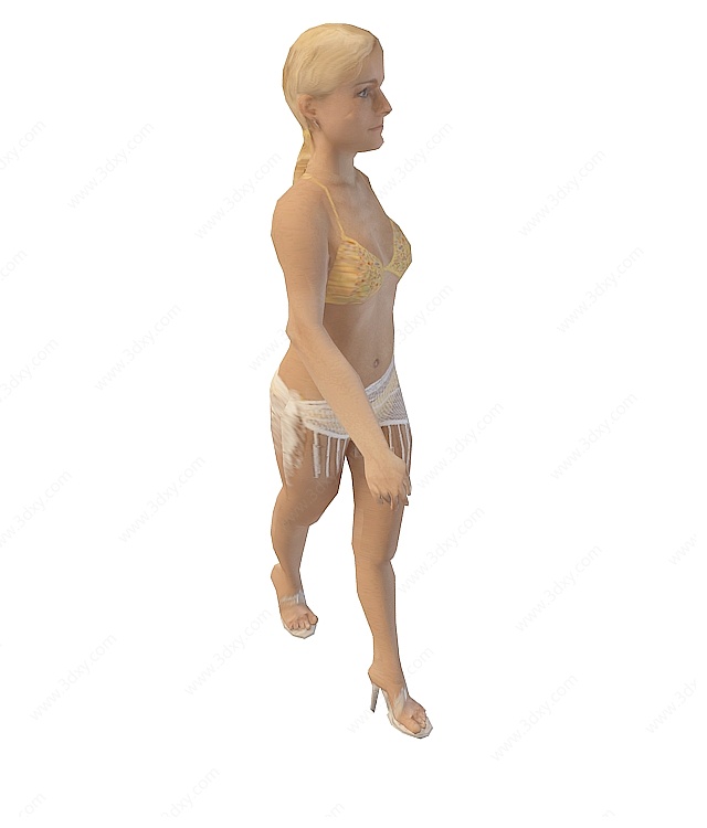 走T台女人3D模型
