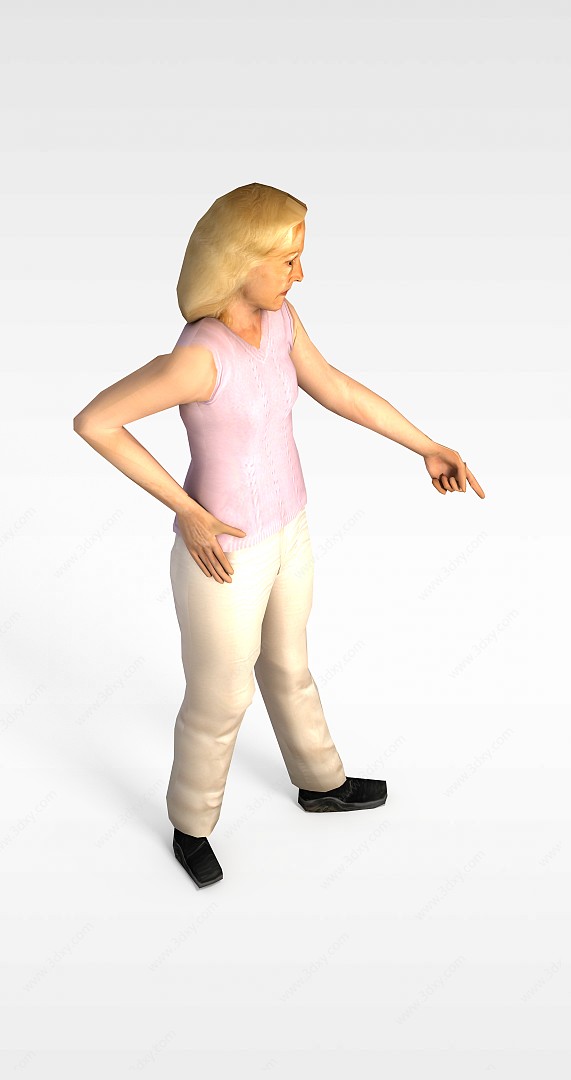 老妇女3D模型