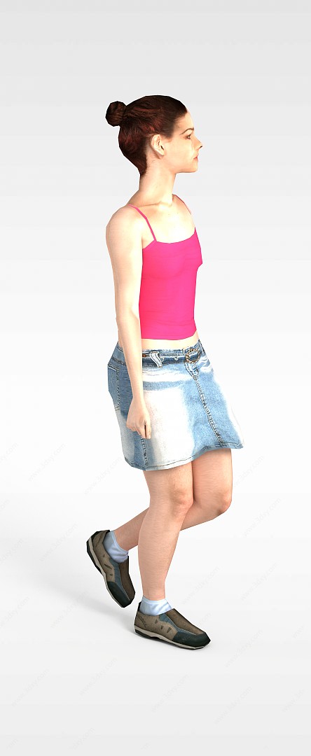 时尚女孩3D模型
