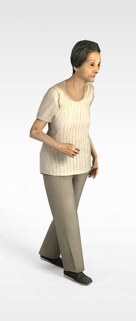 老年女人3D模型