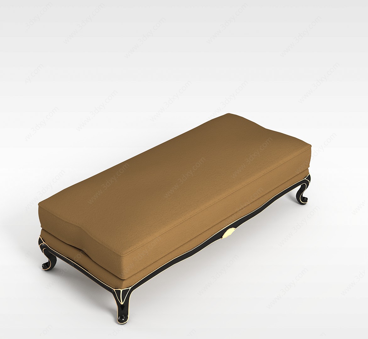 长方形沙发凳3D模型