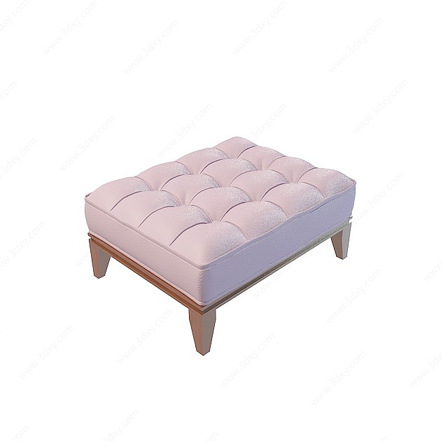 紫色沙发凳3D模型