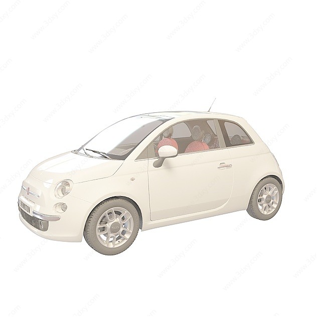 菲亚特小汽车3D模型