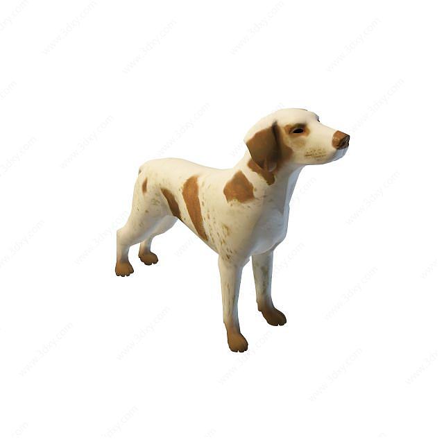 黄色斑点狗3D模型