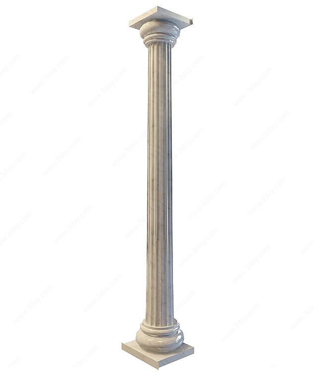 教堂石柱3D模型