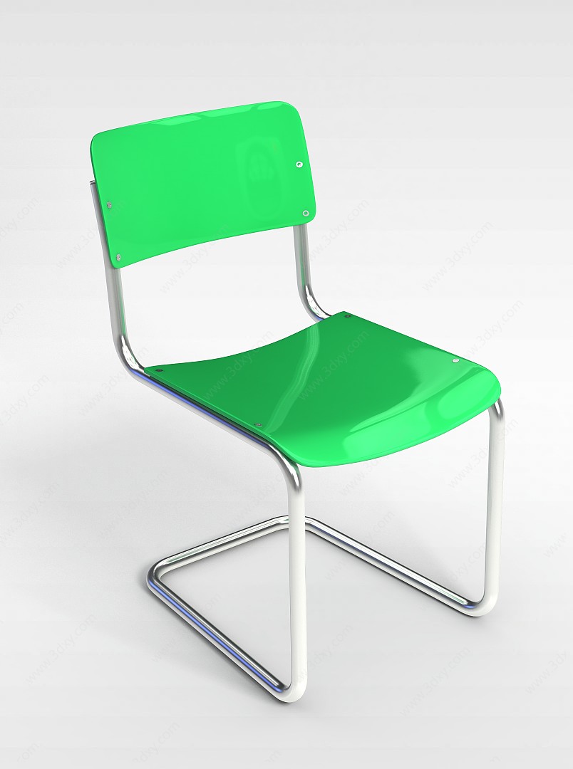 绿色不锈钢架椅子3D模型