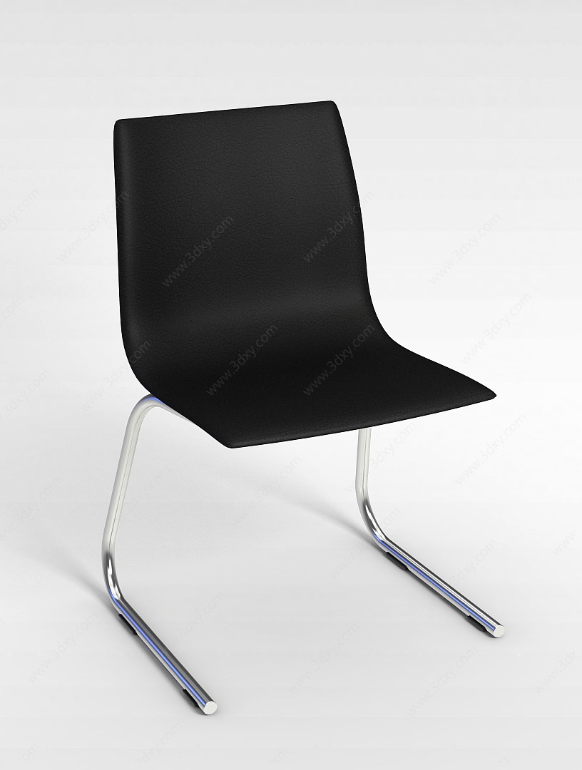 黑皮休闲椅3D模型