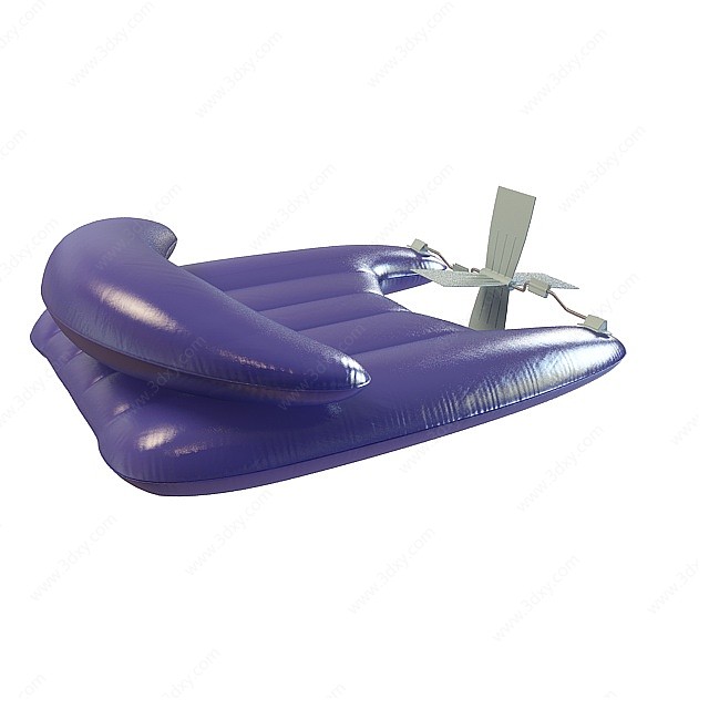 紫色皮划艇3D模型