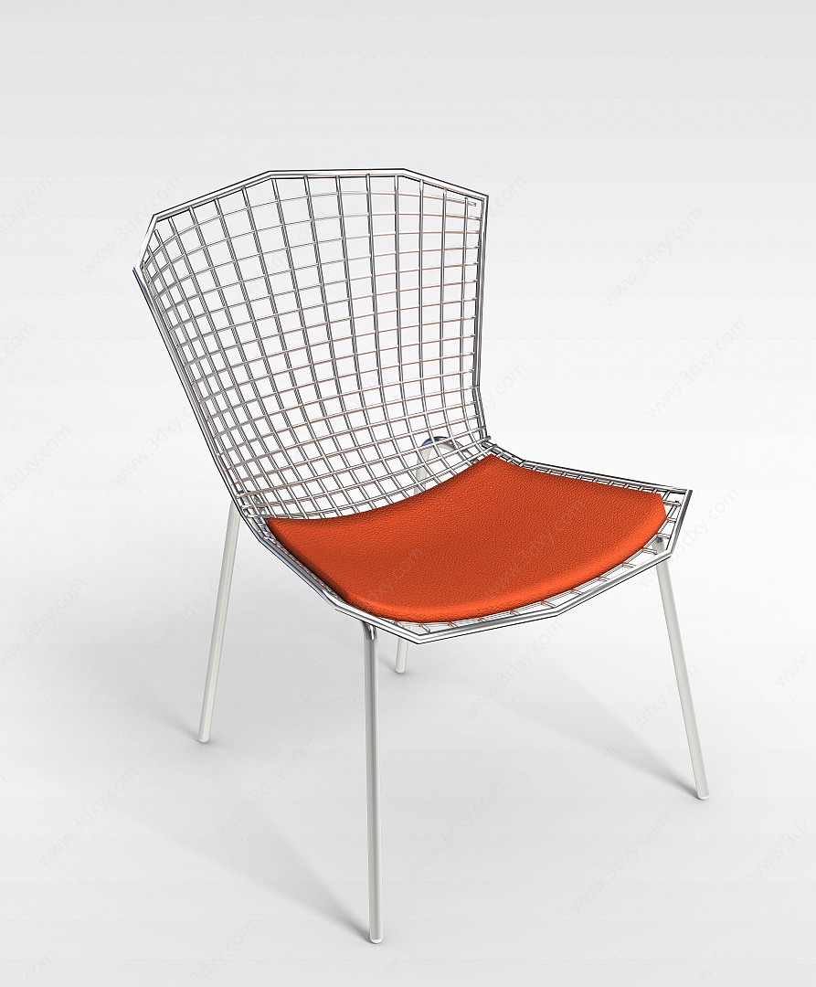 白色钻石椅3D模型