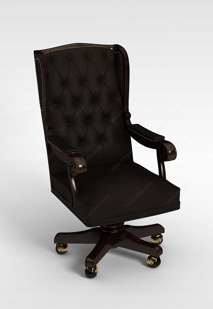 豪华欧式办公椅3D模型