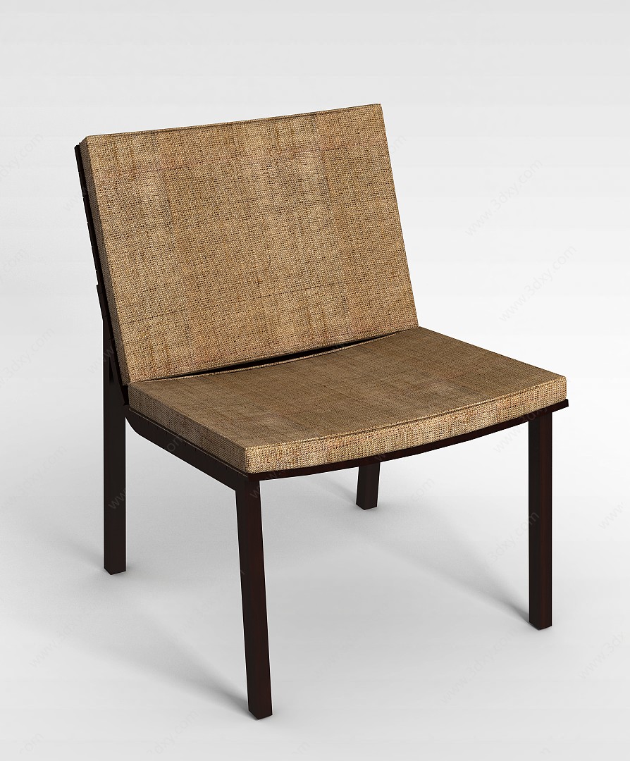 舒适的现代布艺沙发椅3D模型