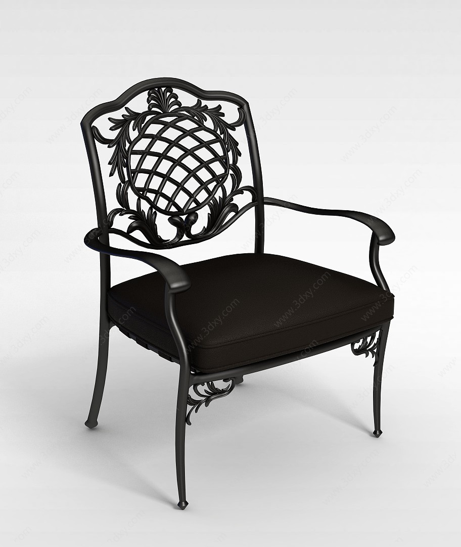 铁艺欧式扶手椅3D模型