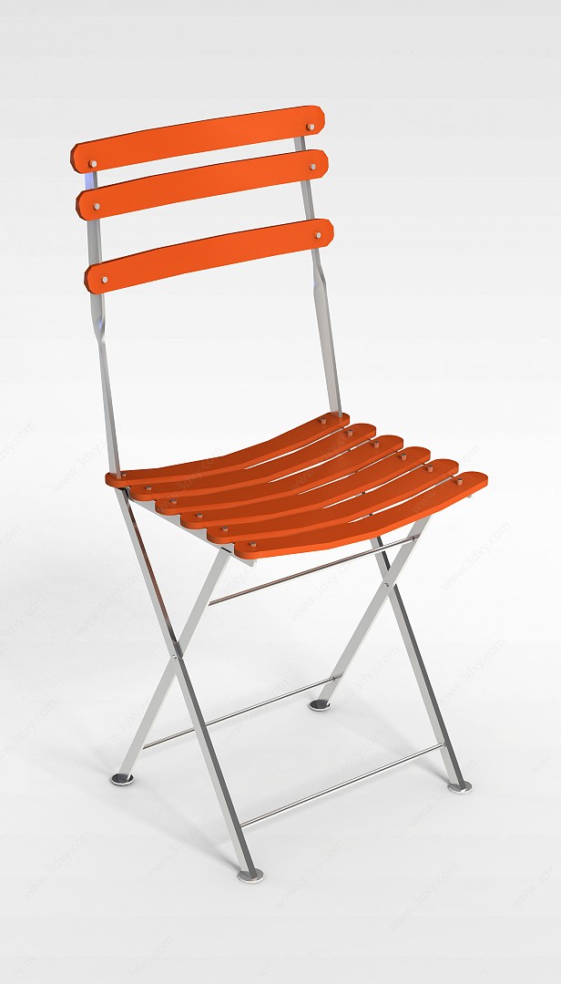 橙色皮条椅3D模型