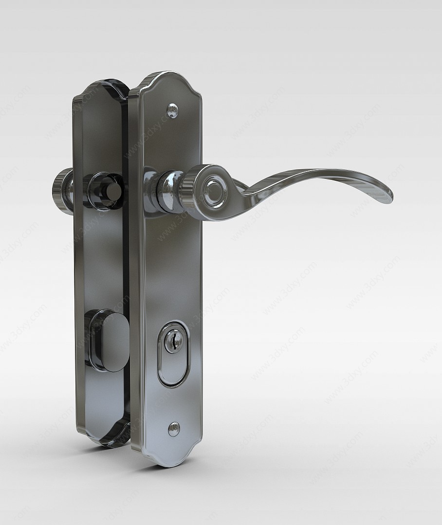 门锁拉手3D模型