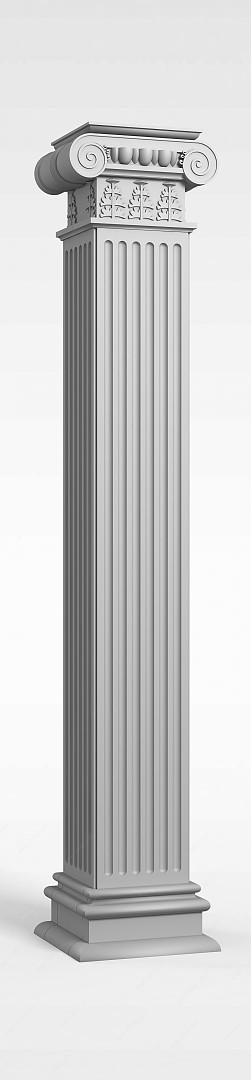 方形欧式柱3D模型
