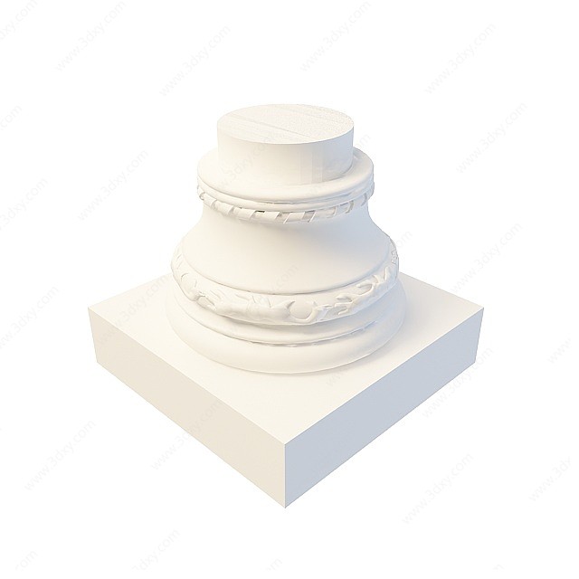 圆形柱头3D模型