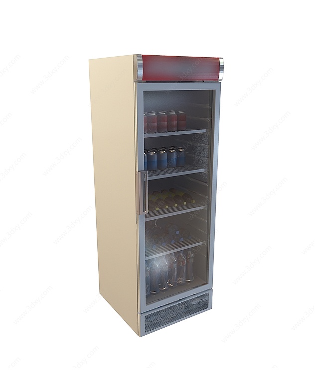 饮料冰柜3D模型