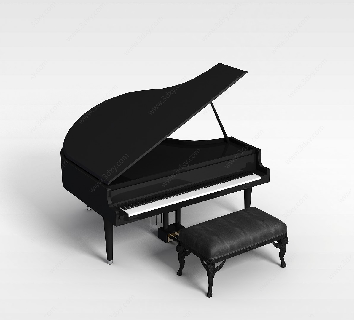 古典钢琴3D模型