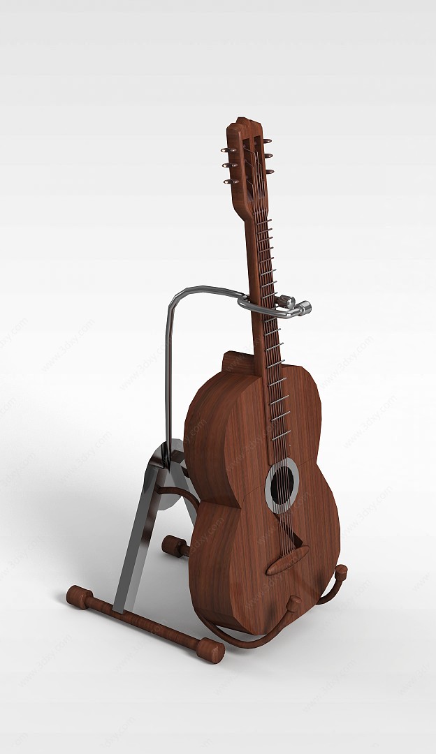 古典吉他3D模型