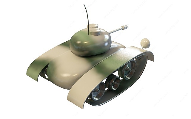 儿童坦克3D模型