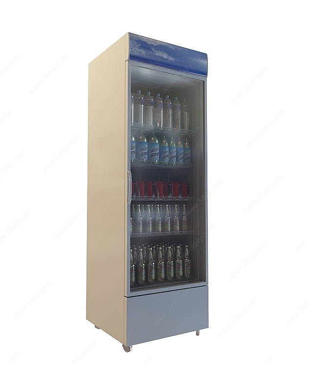 超市饮料冰柜3D模型