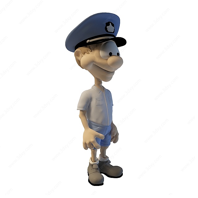 卡通小警察3D模型