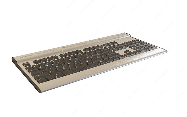 办公电脑键盘3D模型