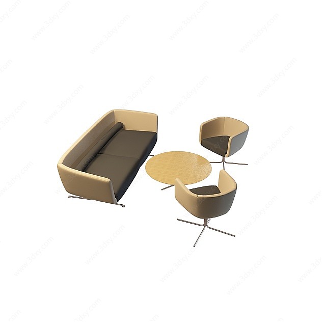 休闲沙发茶几3D模型