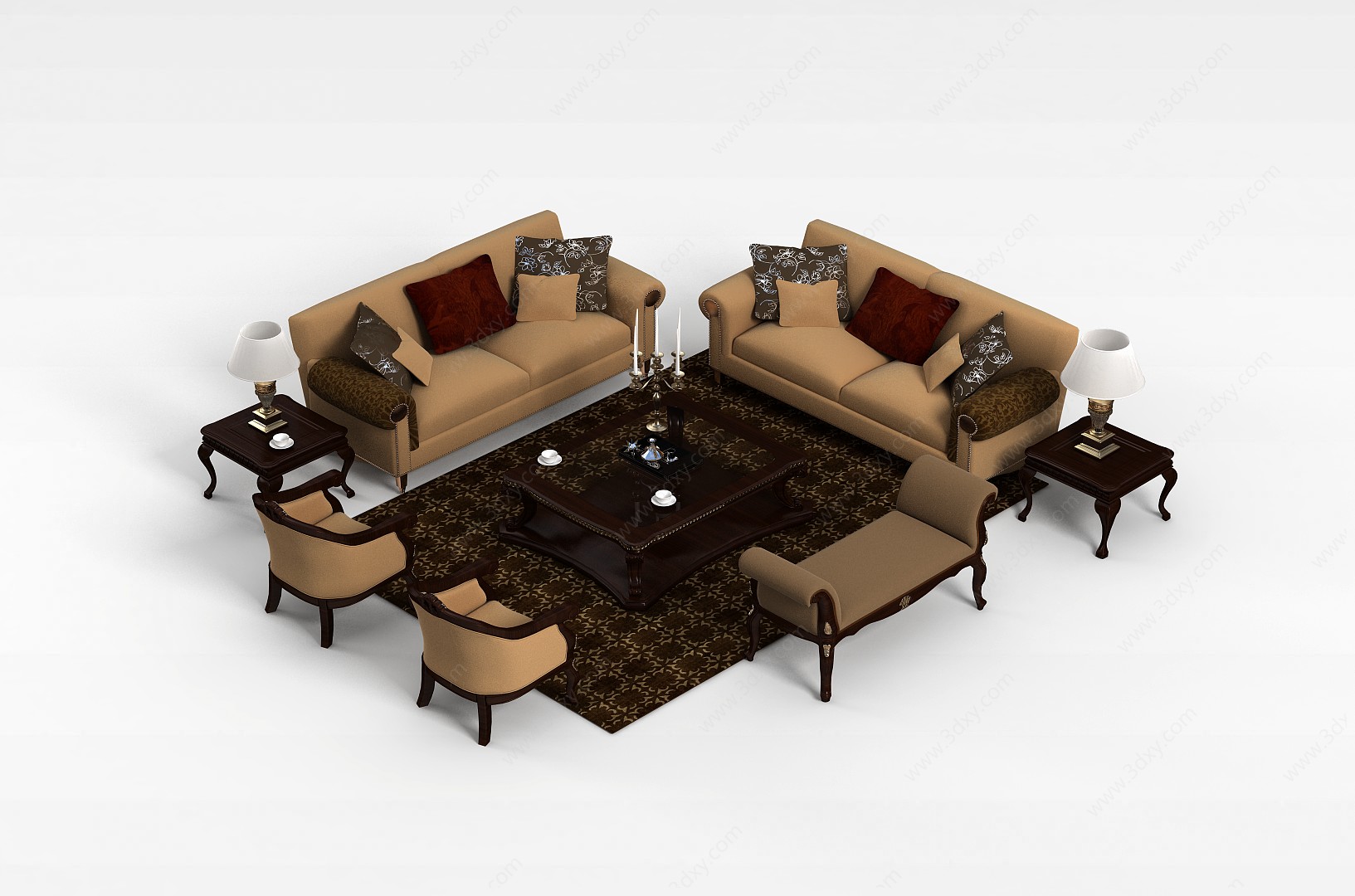 工艺沙发茶几3D模型