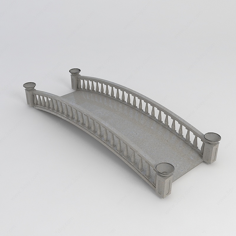 石头拱桥3D模型
