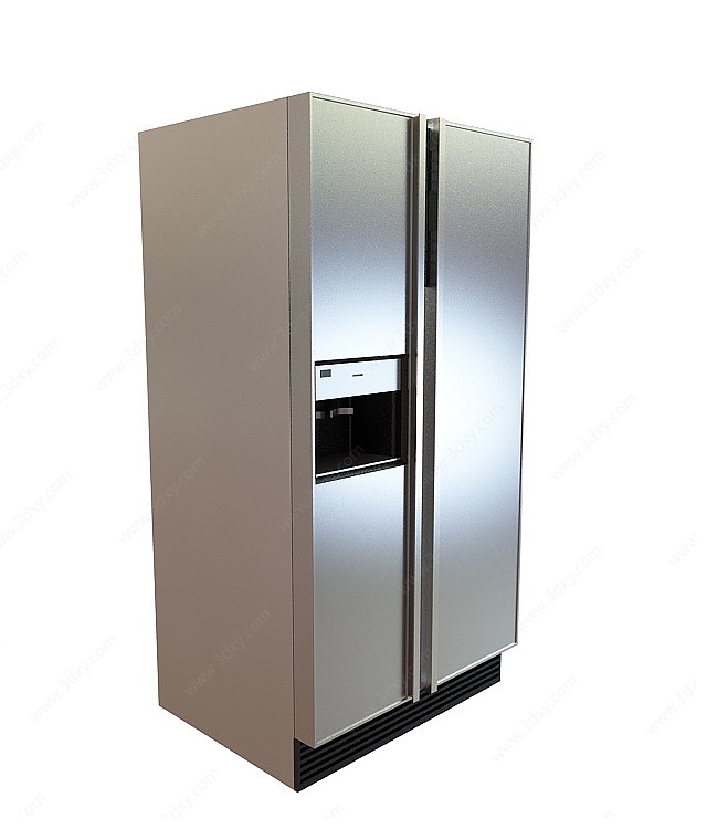 双开门厨房冰箱3D模型