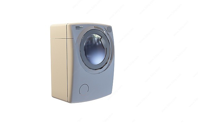 卫生间圆桶洗衣机3D模型