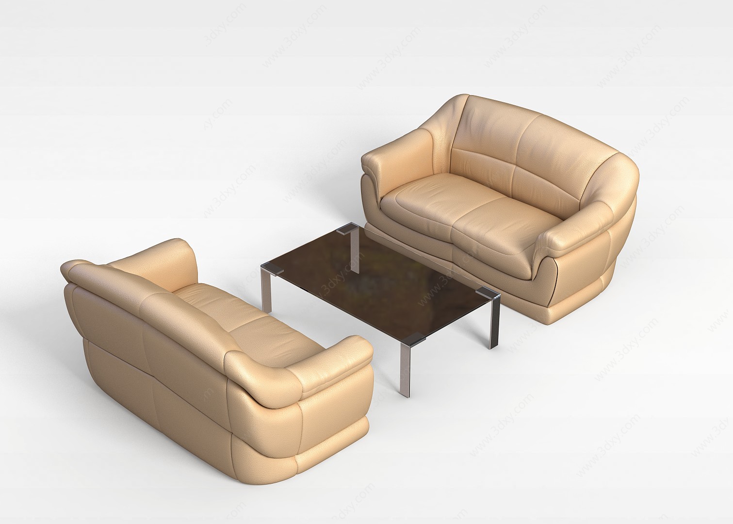 休息室沙发茶几3D模型