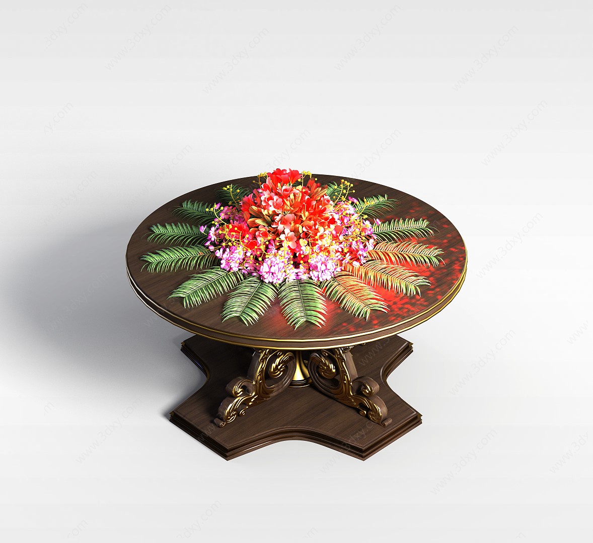 欧式古典餐桌3D模型