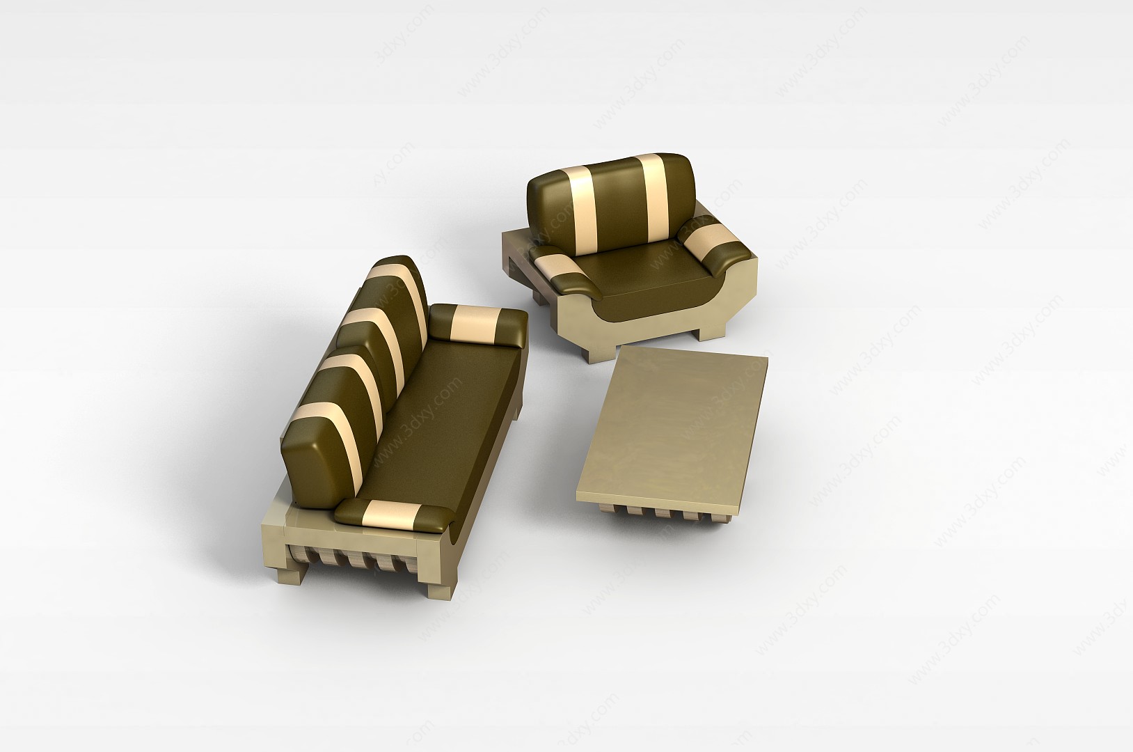 简约布艺沙发3D模型